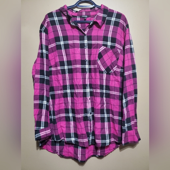 XL pink plaid shirt - Picture 1 of 4
